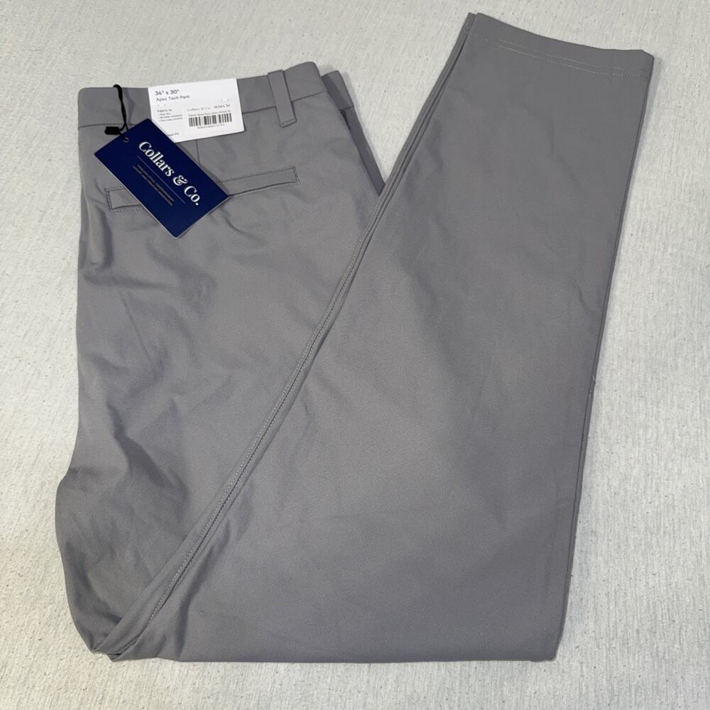 Collars & Co Gray Apex Tech Pant Performance Men's 34x30 New With tags